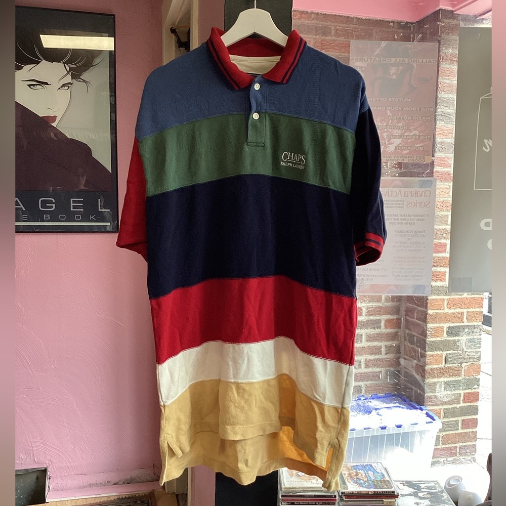 Chaps Men's Colorblock Polo Shirt - Red, Green, Blue